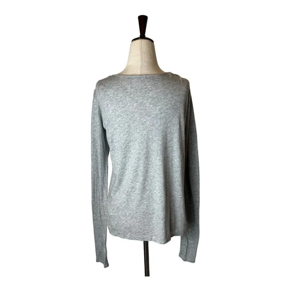 Calypso St Barth Sweater Women Medium Gray Cotton‎ Blend Lightweight Cardigan - Image 2