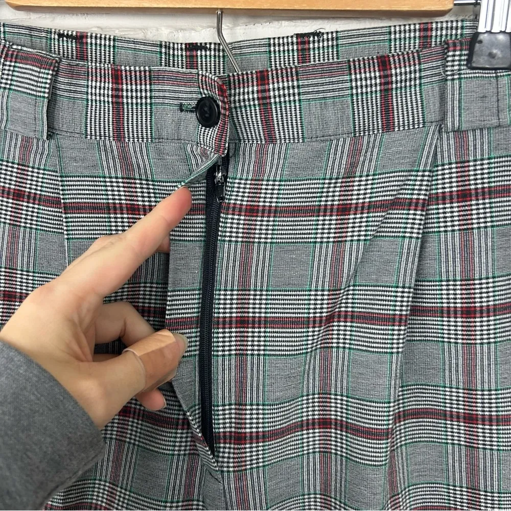 Counterparts Vintage Holiday Plaid Pleated Stirrup Leg Pants Size M - Image 12