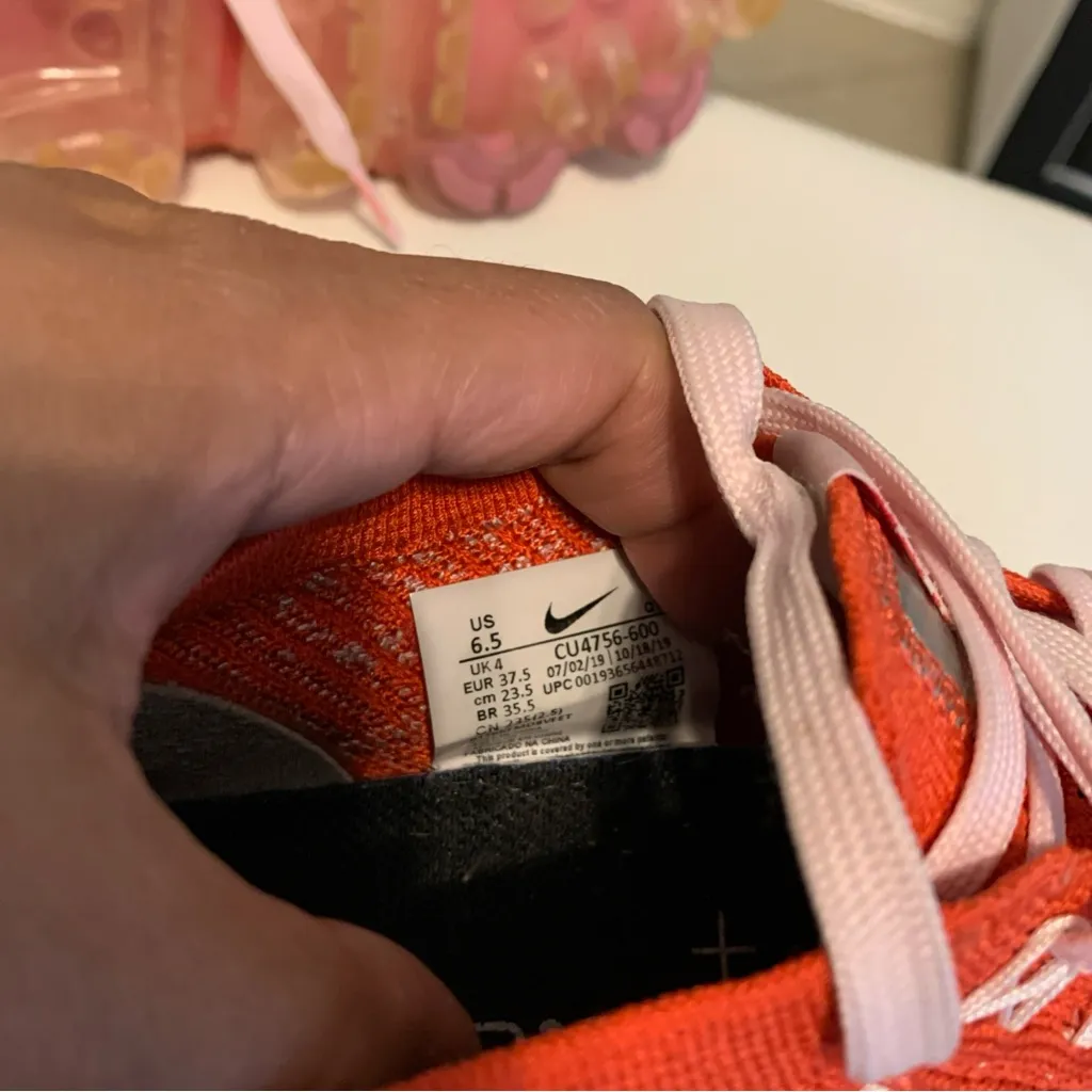 Nike Air Orange Sneakers with Pink Laces‎ - Image 6