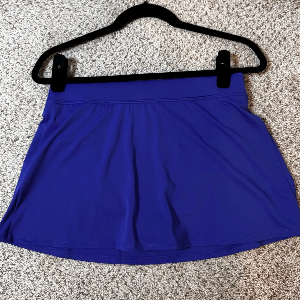 L.L.Bean SunSmart Skirted Swim Bottom UPF 50+ Cobalt Blue Size 6 Resort Beach - Image 9