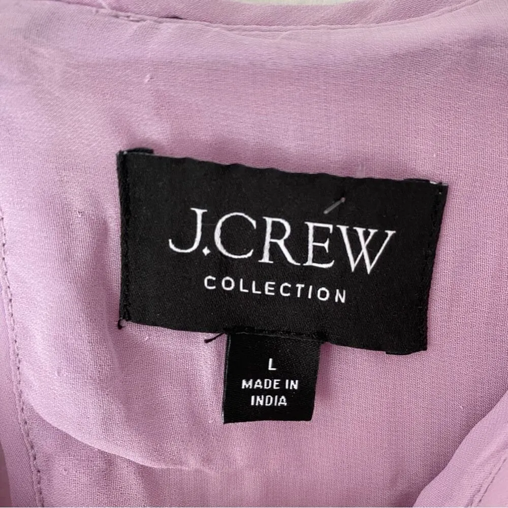 J. Crew Collection Pink Sequin Shell Blouse Lined size Large - Image 10