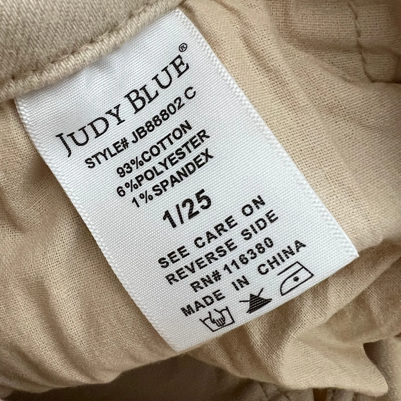 Judy Blue Tan Khaki Cropped Wide Leg Pants Size 1 / 25 - Image 4