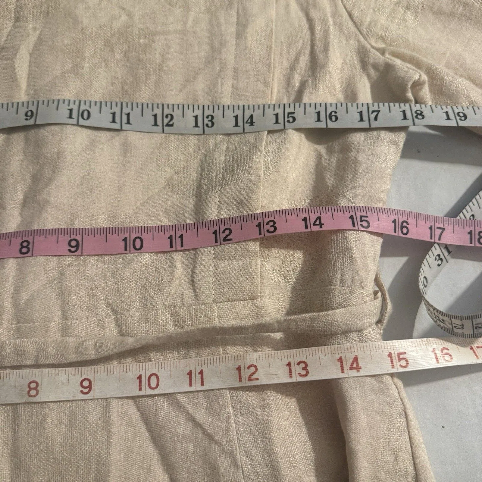 Roolee Dress Womens Sz Small Linen Silk Blend Long Sleeve Minimalist Neutral - Image 14