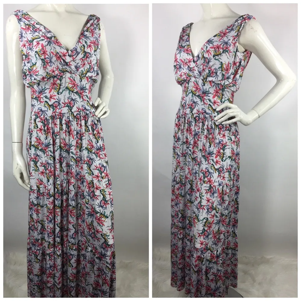Tbags Los Angeles Floral Tiered Maxi Dress - Image 3