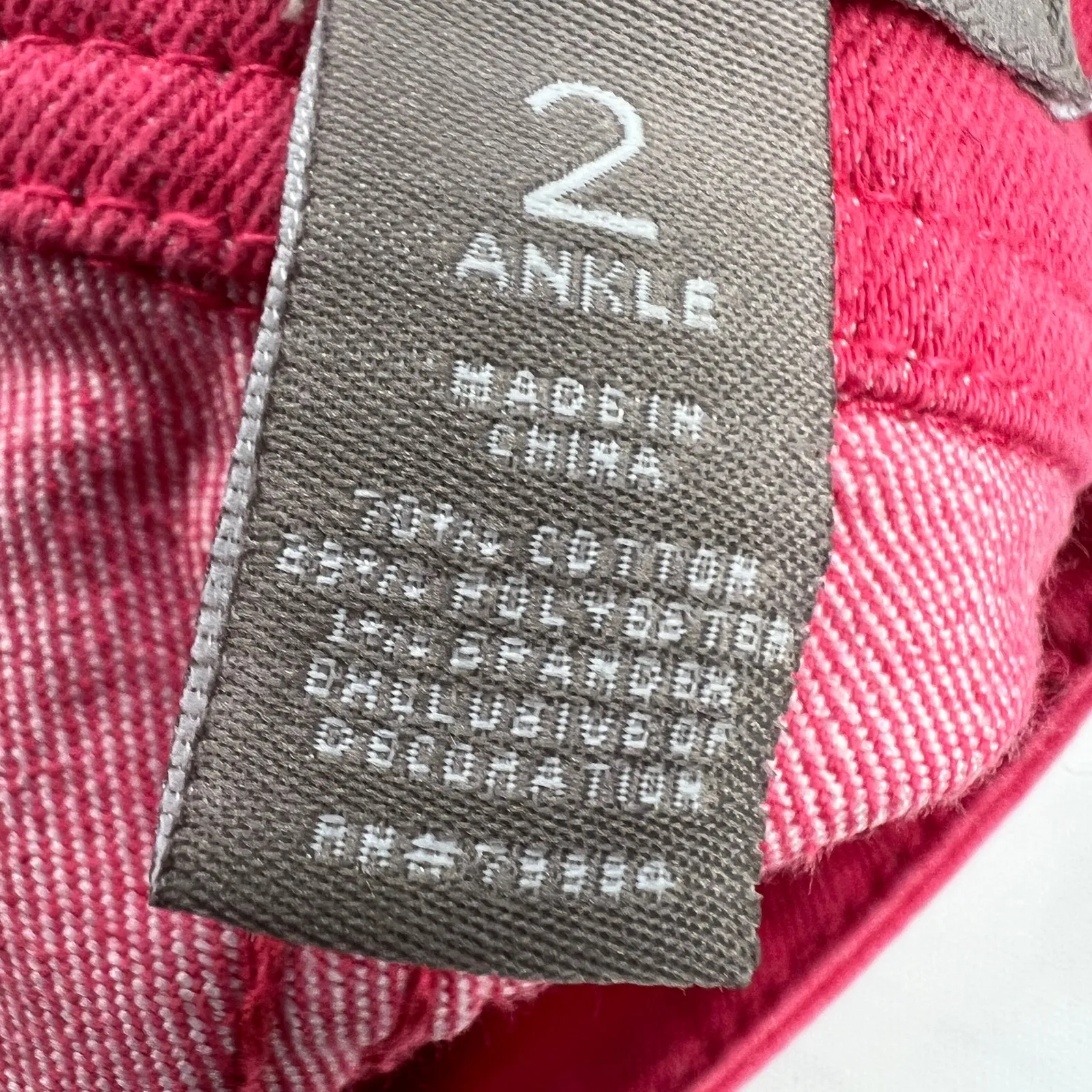 Chico's Pink Stretch Ankle Jean Mid Rise Stretch Denim Size 12 (Chico's 2) - Image 9