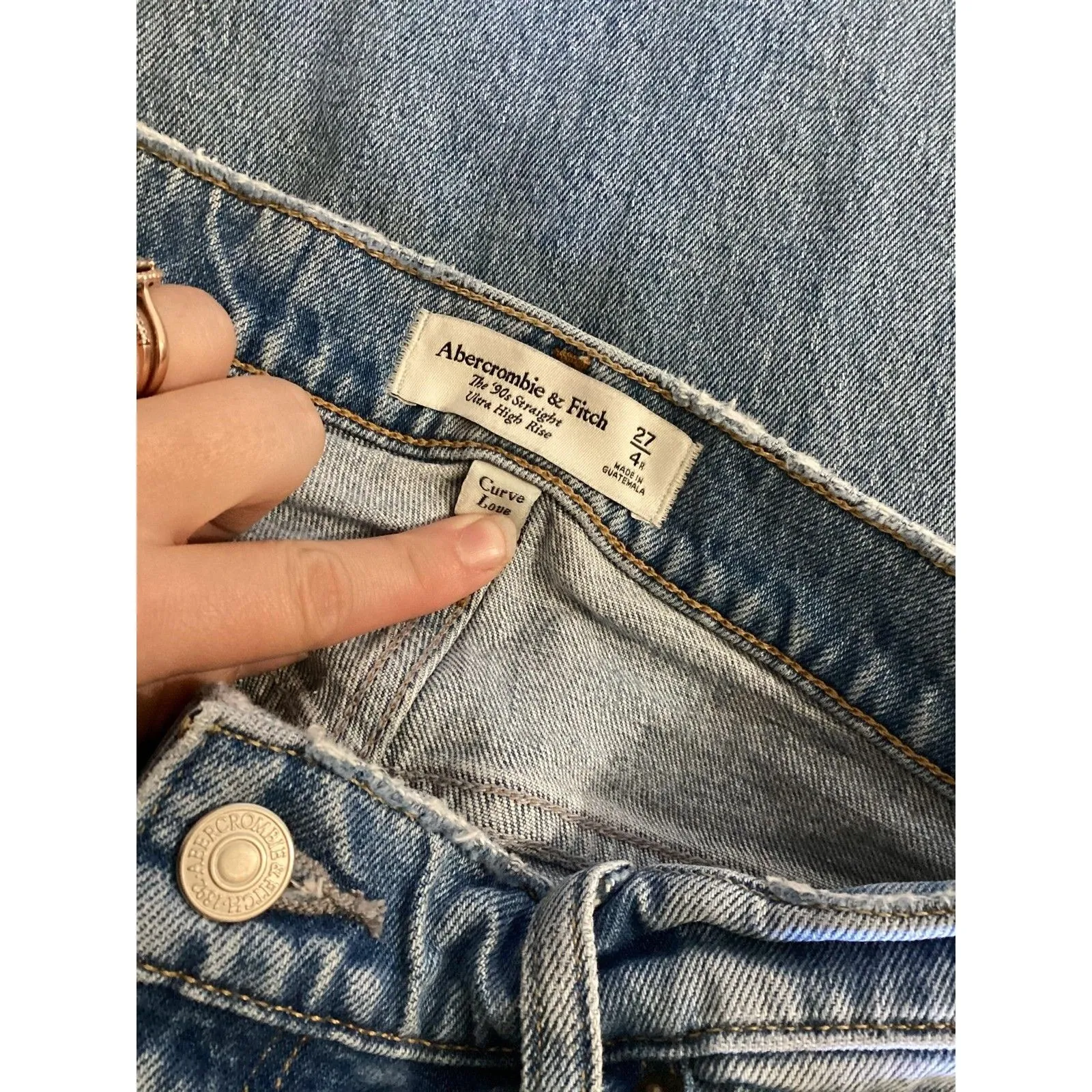 Abercrombie & Fitch Jeans Womens 27 90s Straight Ultra High Rise Curve Love - Image 4