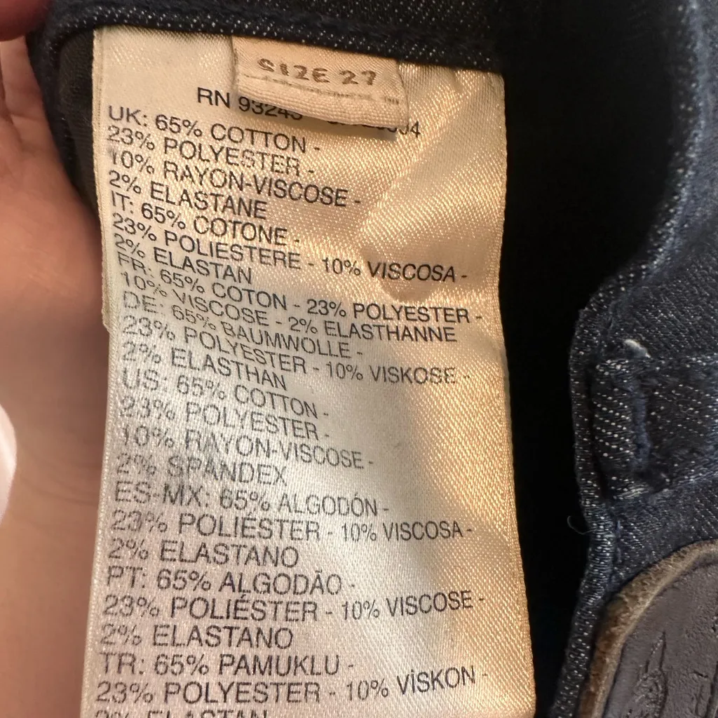 Vintage Diesel Mini Jeans Skirt in Dark Wash Sz 27 Blue - Image 5