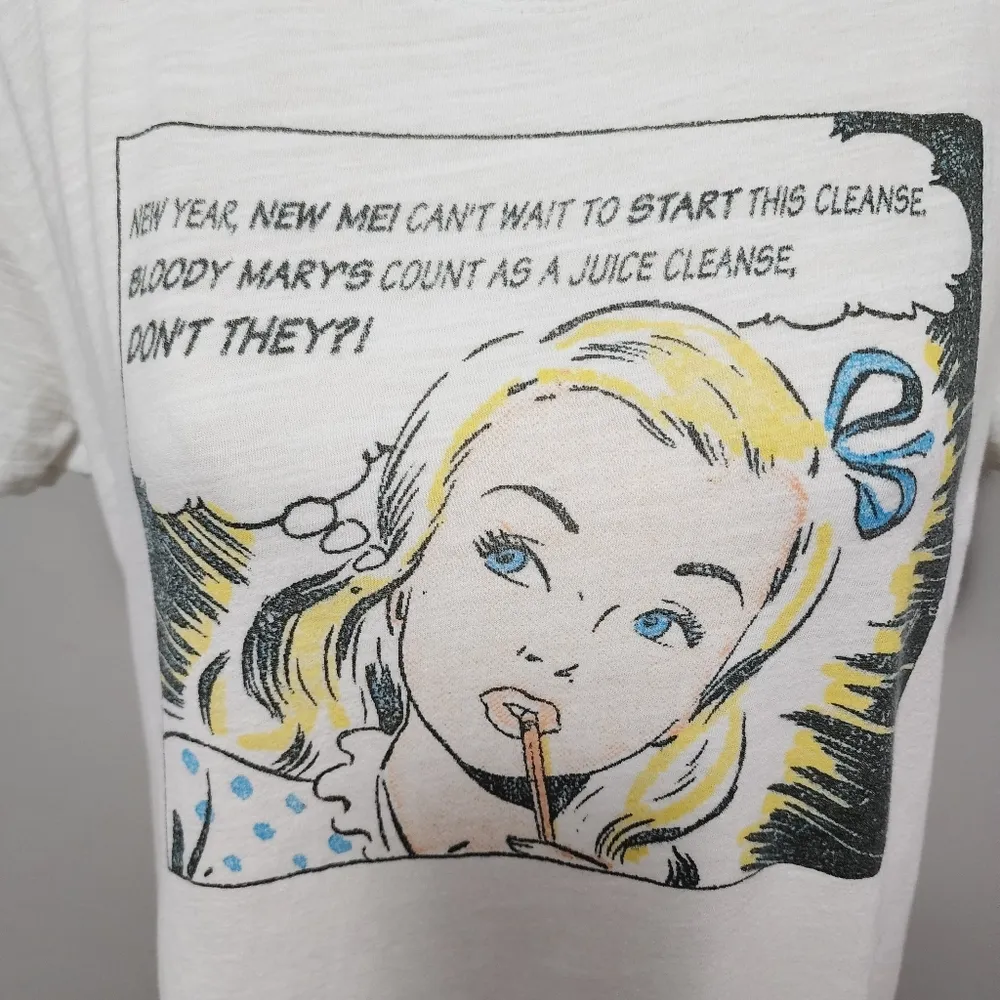 Lucky Brand Comic Book NYE Rinspun Short Sleeve Tee Size Medium - Image 6