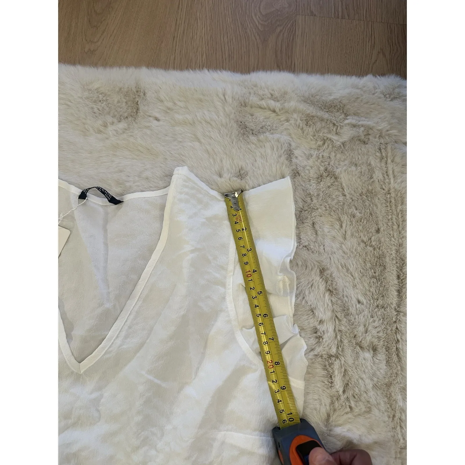 Bloomchic Polka Dot Flutter Sleeve‎ Midi Dress Size 12 - Image 5