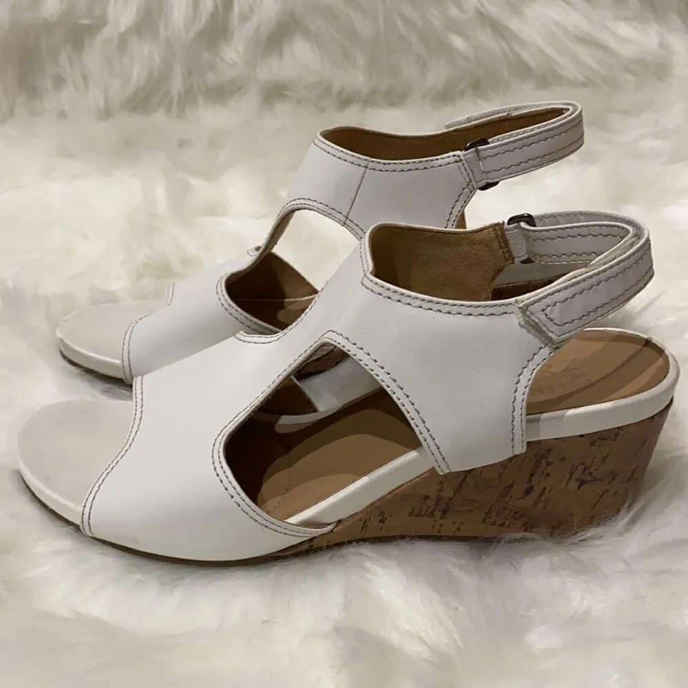 NATURALIZER WOMENS CINDA WHITE SANDAL SIZE 9W‎ - Image 5