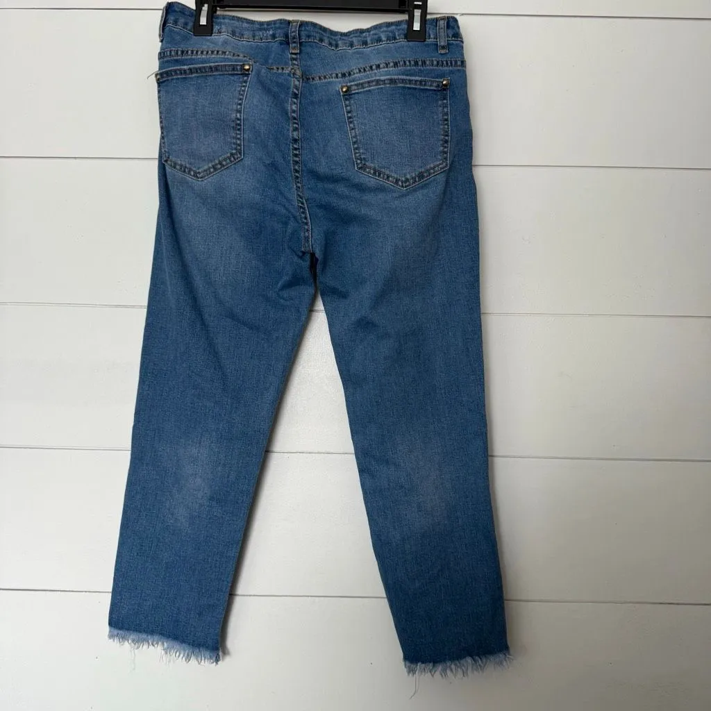 Vintage V Cristina Women’s 10 Bird Embroidered Y2K Jeans 2000s Blue - Image 3