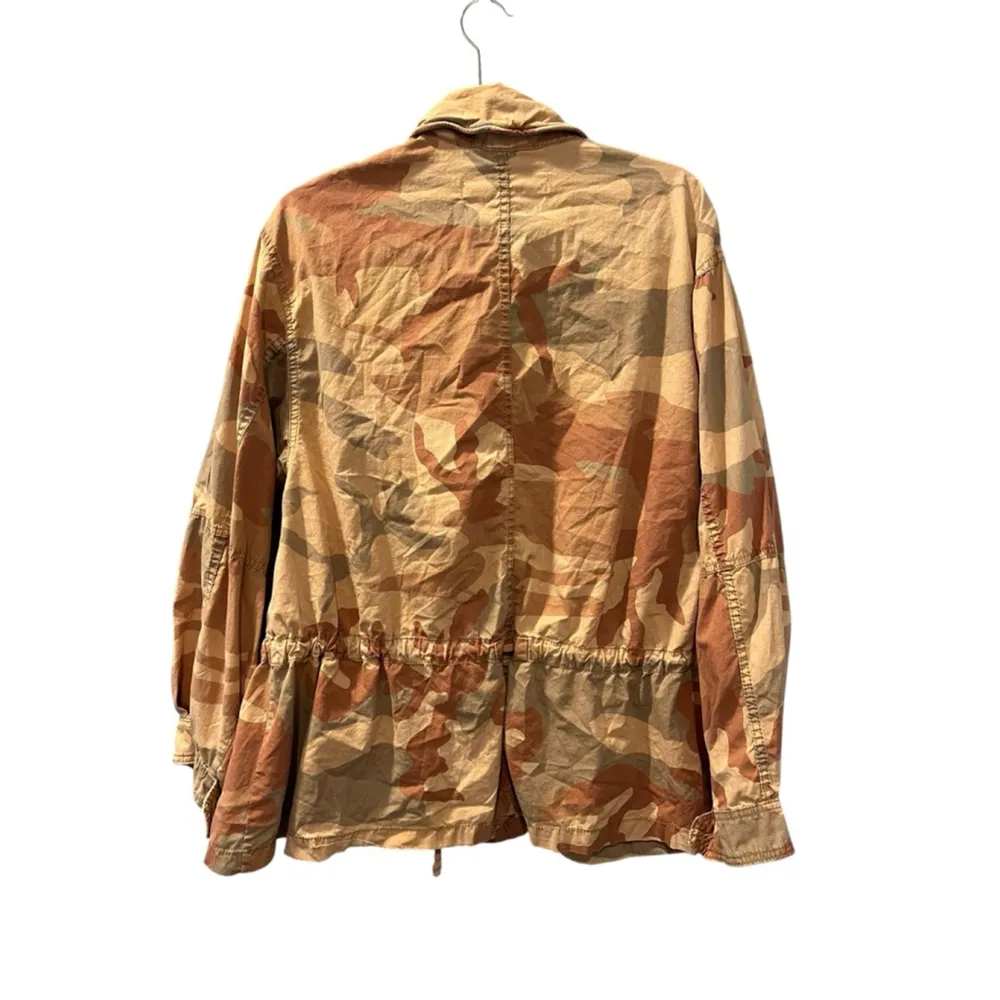 Free People Anorak Military Camo Full Zip Women's Jacket Size Small Casual Tan - Image 6
