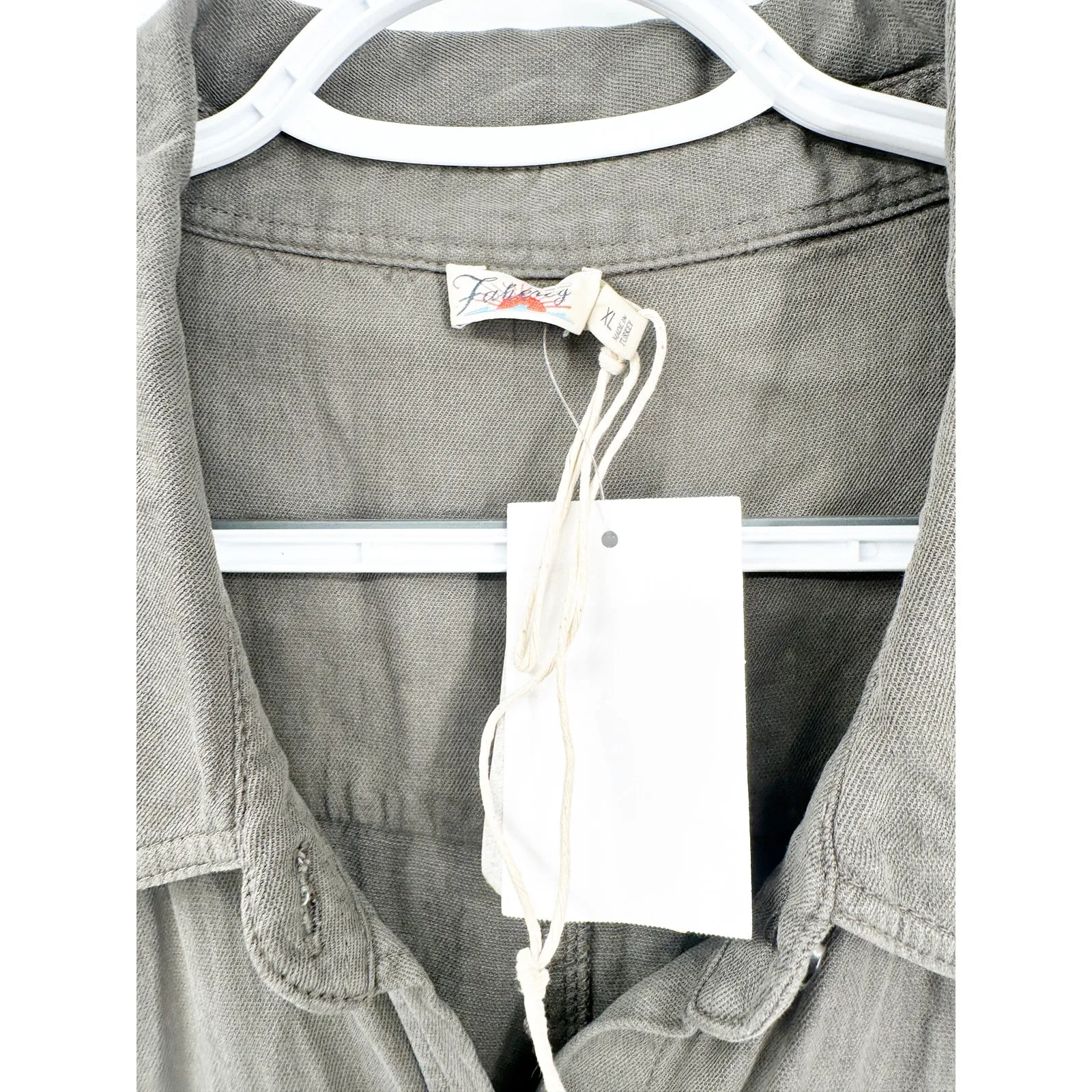 Faherty Arlie Day Long Sleeve Jumpsuit in Surplus Green Size XL - Image 4