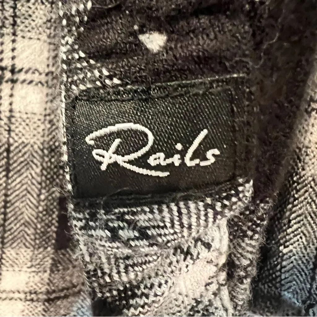 Rails Hunter Midnight Snow Plaid Button-Up Shirt - Image 7