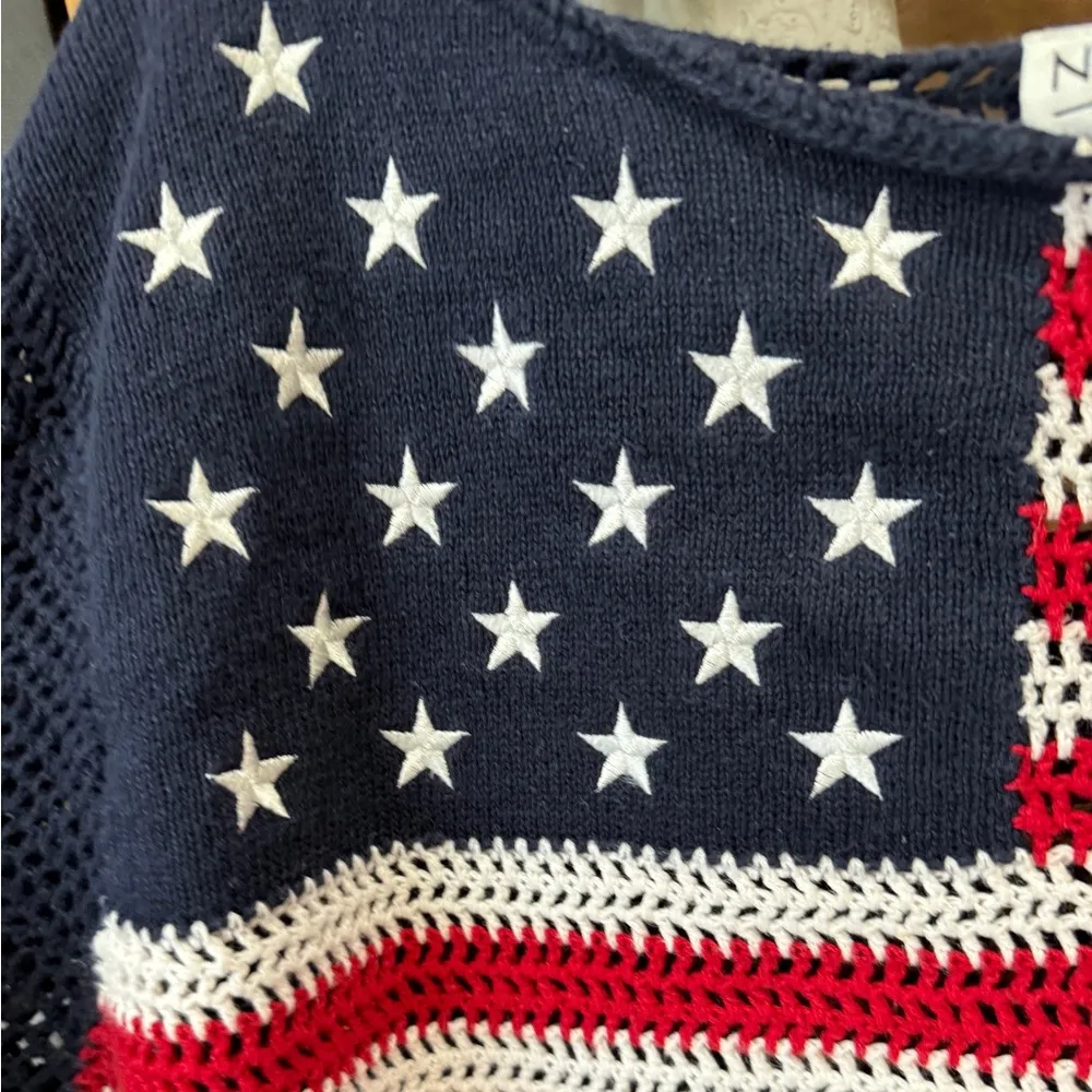 Vintage american flag sweater USA Ralph lauren embroidered stars boat neck top Blue Size XL - Image 6