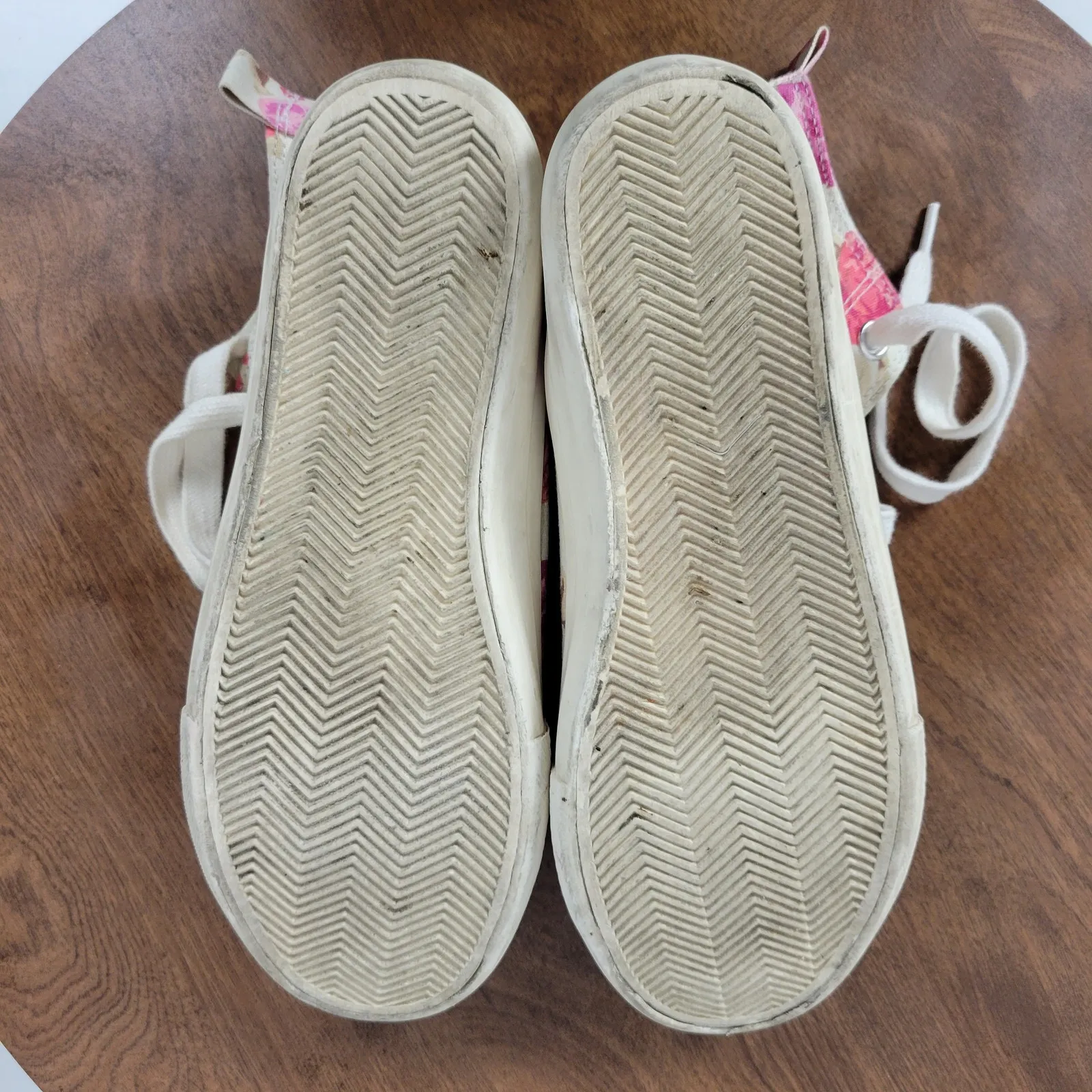 Aeropostale Women's‎ Sneakers 7 Multi Floral Print Canvas High Round Toe Lace Up - Image 10