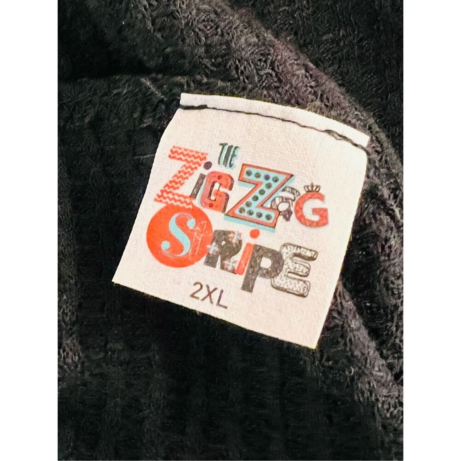 Zig Zag Stripe Black‎ Pink Waffle (2) Sleeveless Babydoll Top 2XL NWOT Plus Size Black Size XXL - Image 7