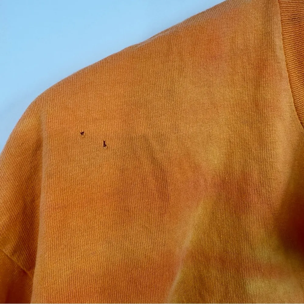 Vintage Y2K Orange Washington DC Tie Dye Short Sleeve Crop Top Size Large - Image 5