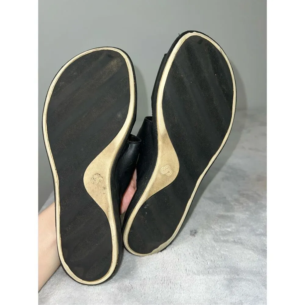 Clarks Cloudsteppers Women's Step Flat Sandals Black 7.5 - Image 7