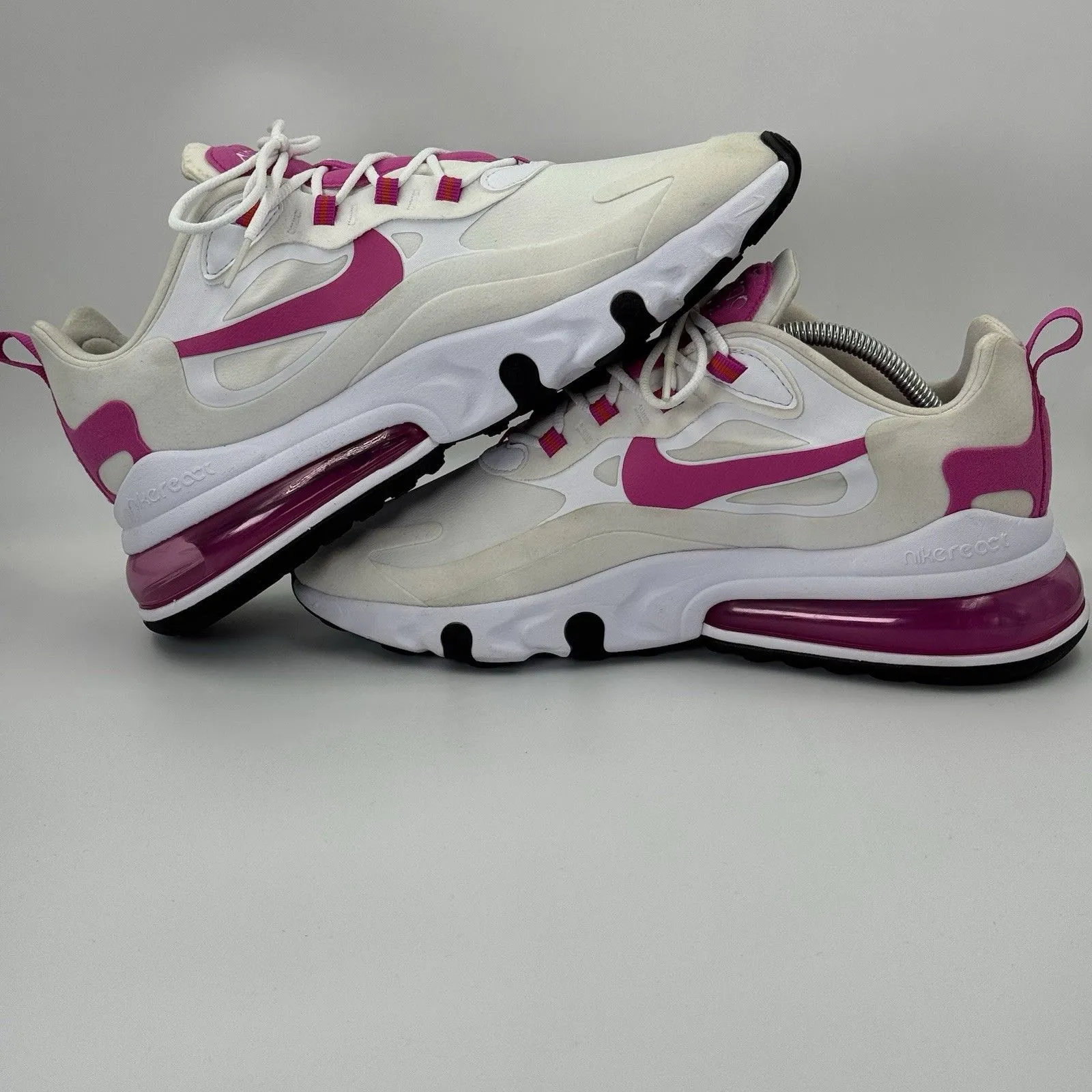 Nike Air Max 270 Unisex React Fire Pink CJ0619 100 Size 9.5Mens/11 Woman’s - Image 12