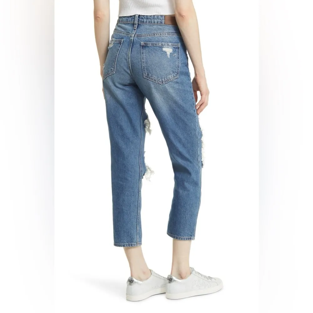 Hidden Bailey Boyfriend Denim Dark Wash Destructed Jeans Sz 29 Women - Image 2