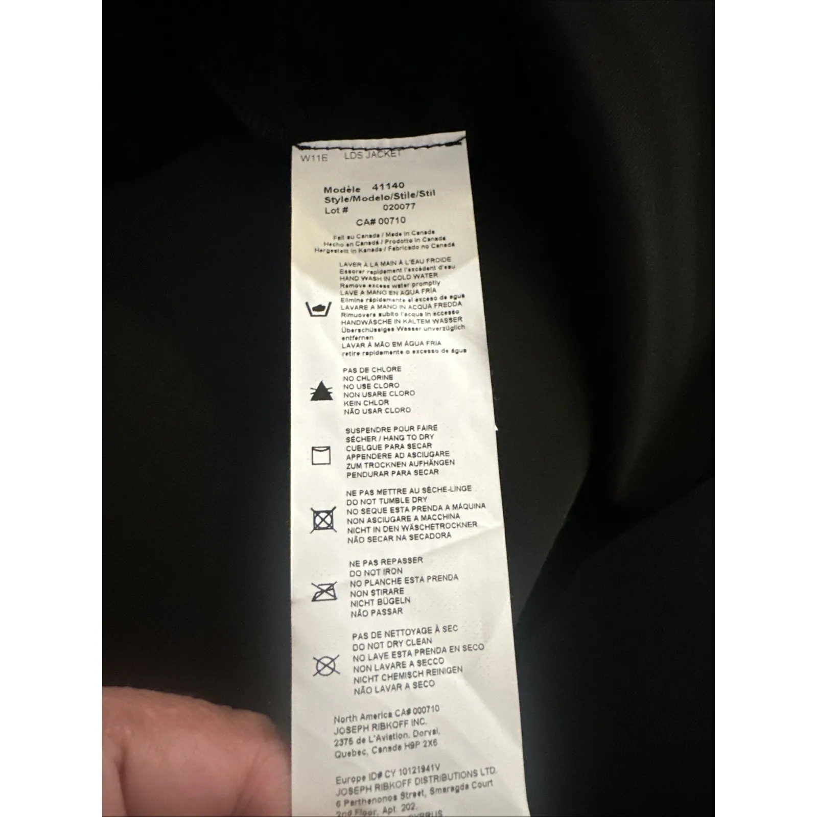 NWT! NEW! JOSEPH RIBKOFF  Size‎ 6 Black Jacket Blazer - Image 9