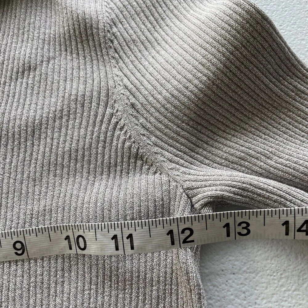 Collusion Mini Dress Ribbed Fitted Long Sleeves Juniors Sz 4 Knit Brownish Gray - Image 6