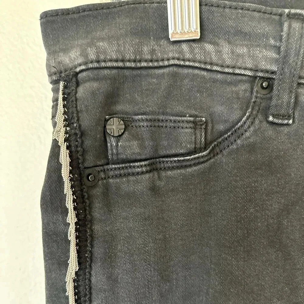 Hudson Chain Fringe Luna Super Skinny Crop Jeans - Image 4