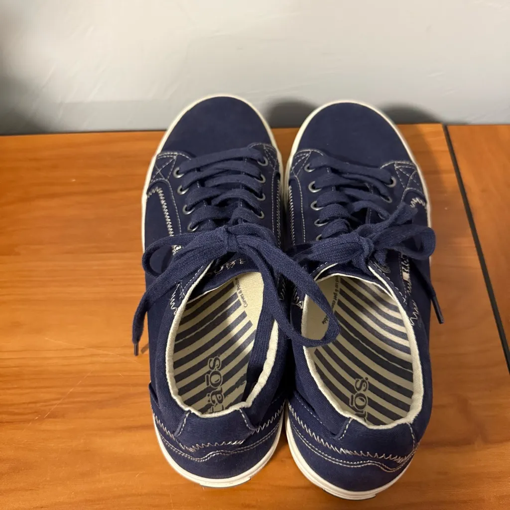 Täos Plim Soul Canvas Sneaker Lace Up Navy Blue‎ Orthotic Comfort PLS - Image 5