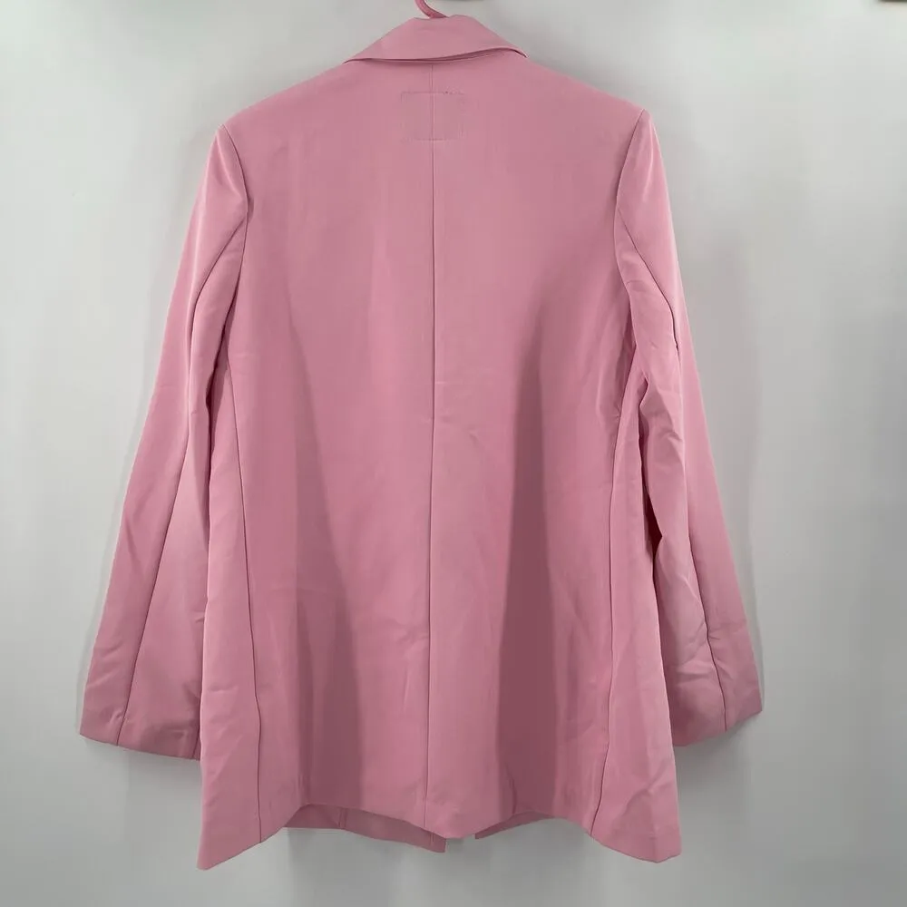 SANCTUARY Blazer Large Bubblegum Pink NWT Tailored Trendy Polyester Stretch - Image 5