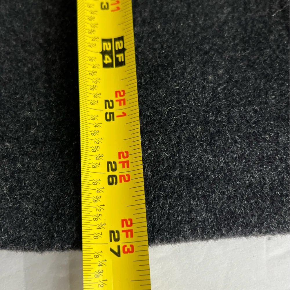 St John’s Bay wool cashmere blend black L pea coat winter preppy business casual - Image 9