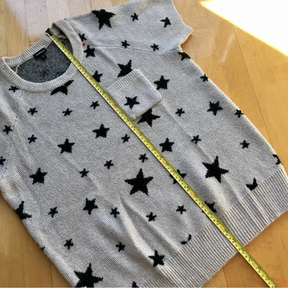 Torrid Stars Short Sleeve Lightweight Sweater, Tan, Black, Size 2 (2X or 18/20) - Image 11