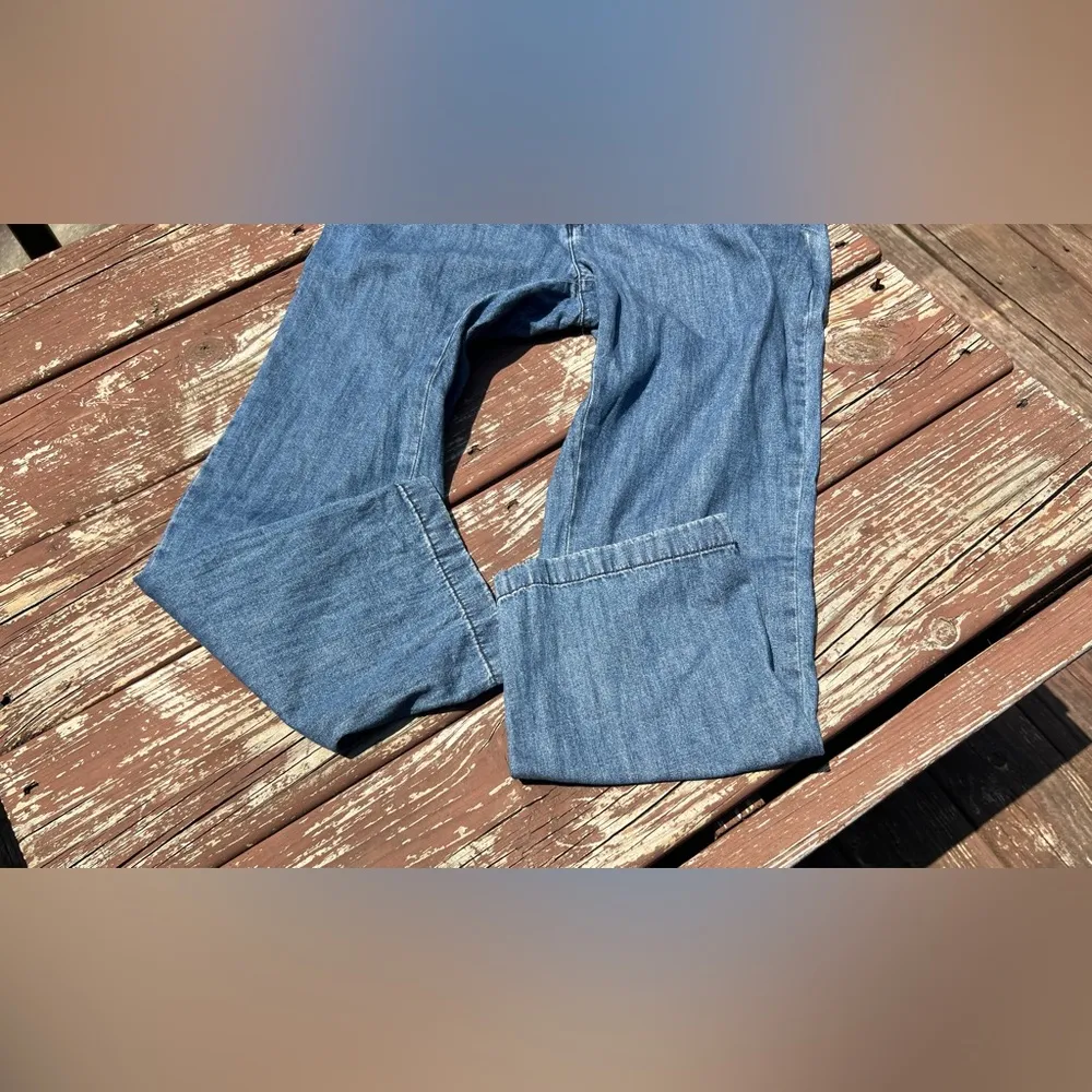 GH Bass Women's 100% Cotton Blue Chambray Denim Lightweight Capri Pants|Size:0 - Image 7