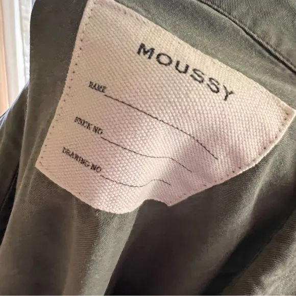 RARE Moussy Graphic Button Down Up Shirt Jacket
Shacket Olive Army Green Size M Size M - Image 5