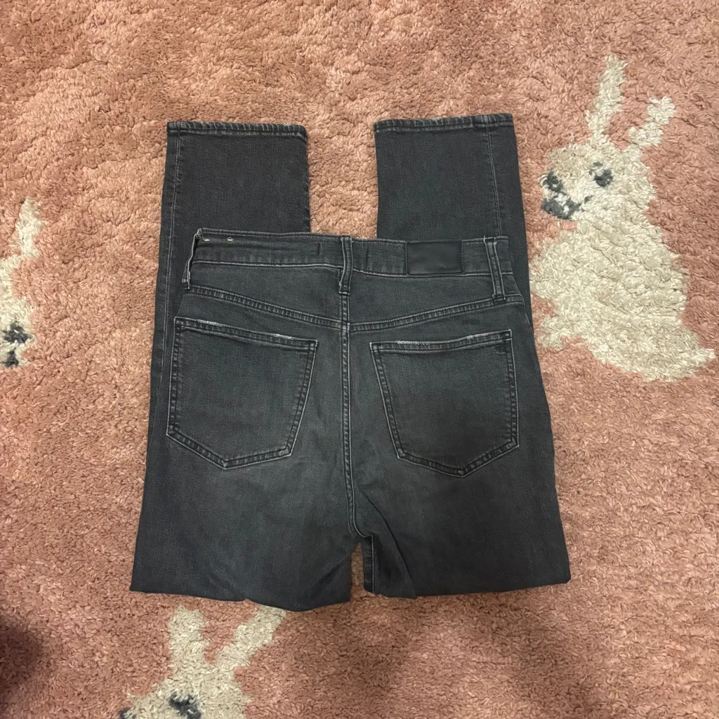 Madewell Perfect Vintage Crop Jeans Womens 26 (28x26) Black High Rise - Image 2