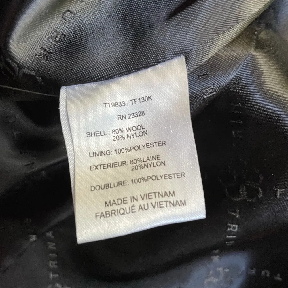 NEW Trina Turk Wool‎ Double Breasted Pea Coat Black - Image 8