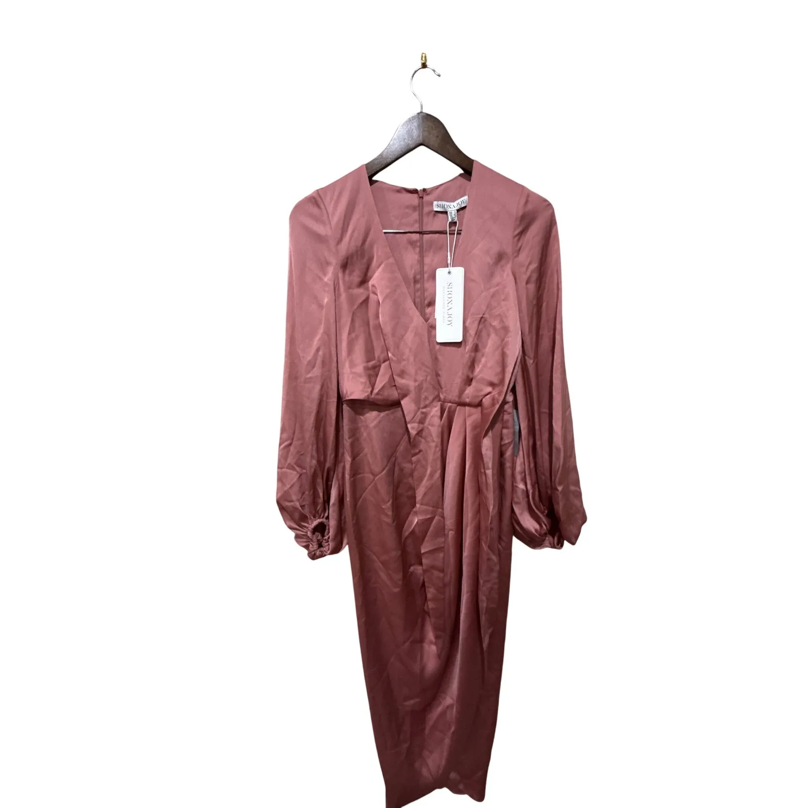 Shona Joy luxe tie‎ front balloon sleeve midi dress Size 2 - Image 6