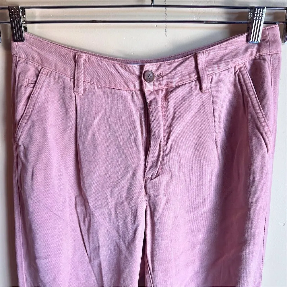 Anthropologie Women's‎ Pink Soft Chino Pants Size 28 Mid-Rise Corporate Barbie - Image 2