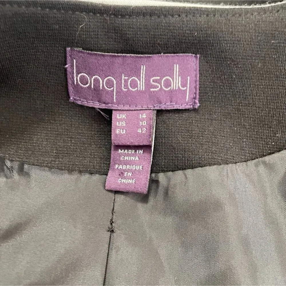 Long Tall Sally Size 10 Jacket Blazer Black White Button Down Career Classy - Image 5