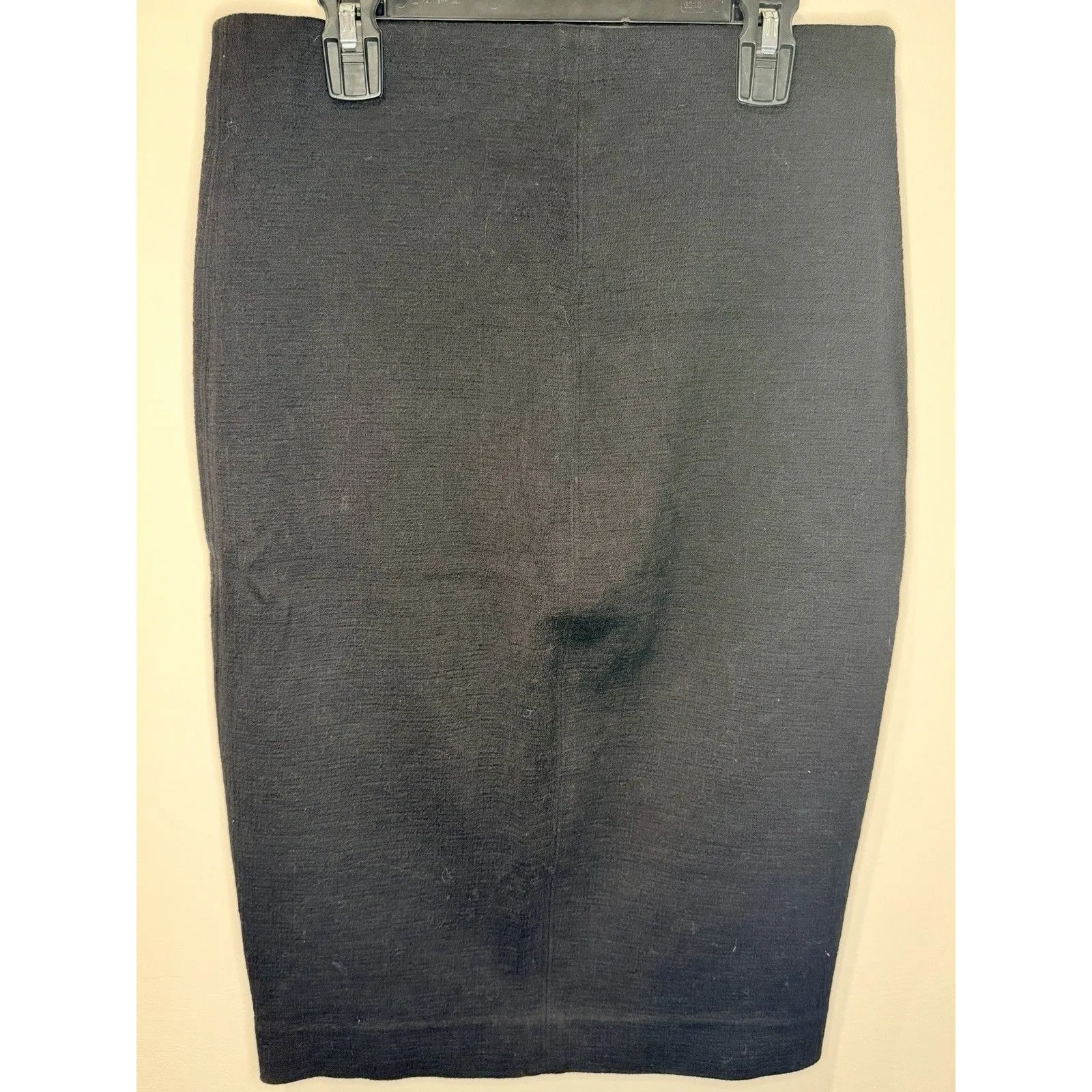 Wilfred Aritzia Black Stretch Pencil Skirt Cotton Blend Size M Medium EUC!! - Image 3