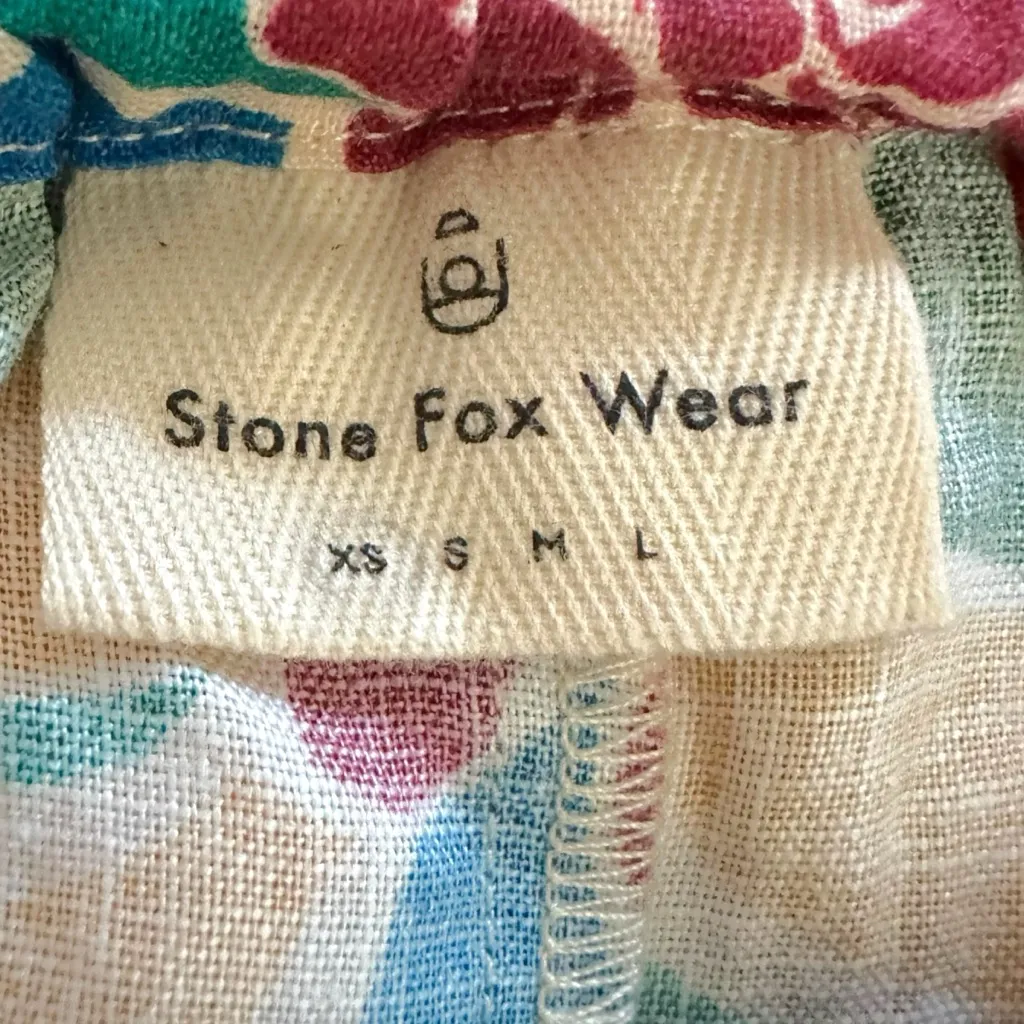 Stone Fox Swim X Free People Gita Linen Pants in Fiesta Floral XS Wide Leg NEW - Image 10