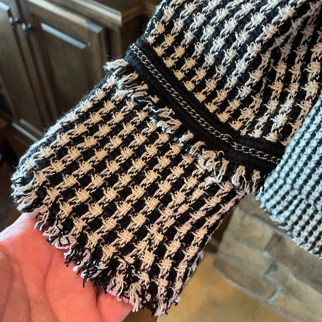 Zara TRF Outerwear Houndstooth Jacket NWT - Image 3