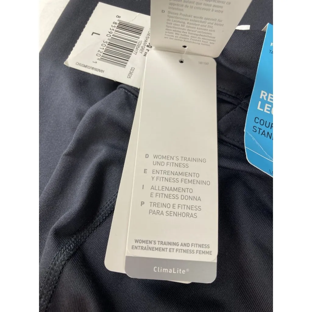 *New Adidas adiFIT Womens Training Pants Sz L Black Sports Yoga Athletic Running - Image 6