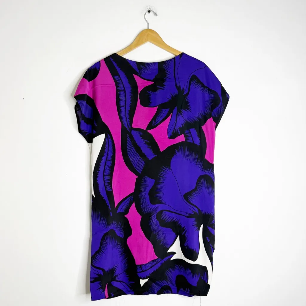 Diane von Furstenberg Harriet Silk Blend Floral Dress – Size Small - Image 3