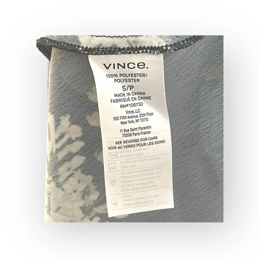 Vince ❀ Lilac Floral Micro Pleated Midi Dress ❀ Coastal Blue Floral Print ❀ Sml - Image 12