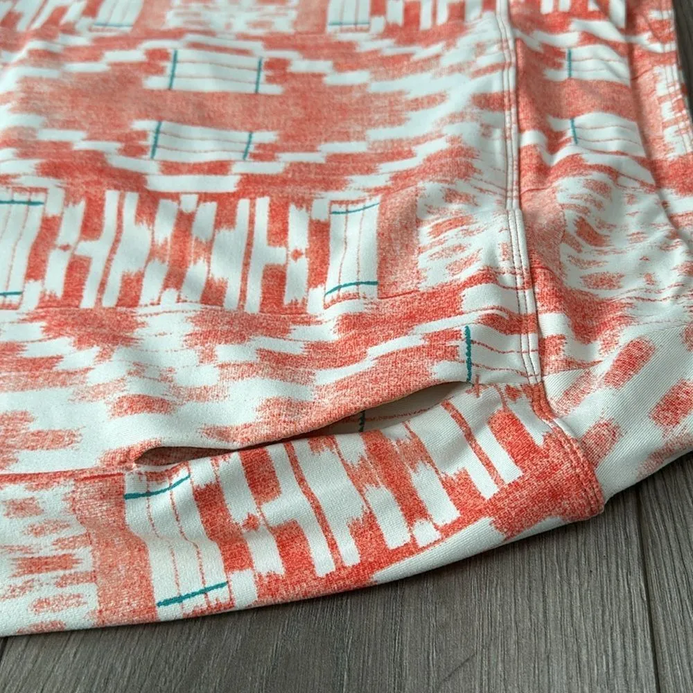 Title Nine 15” Pocket Dream Skort INCA Geometric Pattern Orange Cream Size Small - Image 3