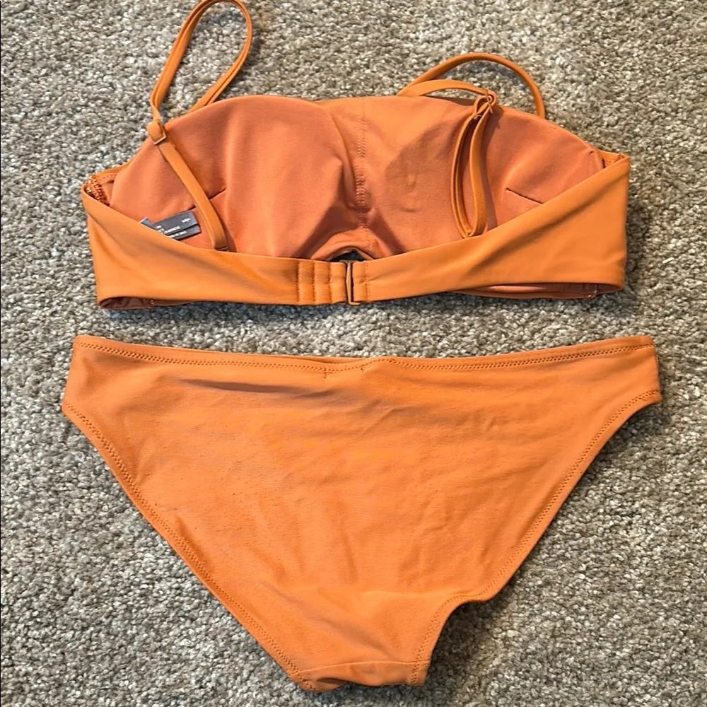 Aerie Orange Bandeau Bikini Set - Image 2