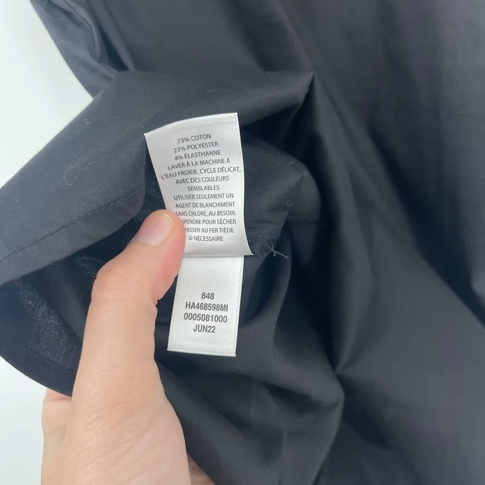 Halogen Nordstrom Ruched Side Tie Sleeveless Top Black Womens Sz XS Back Zip NEW - Image 7