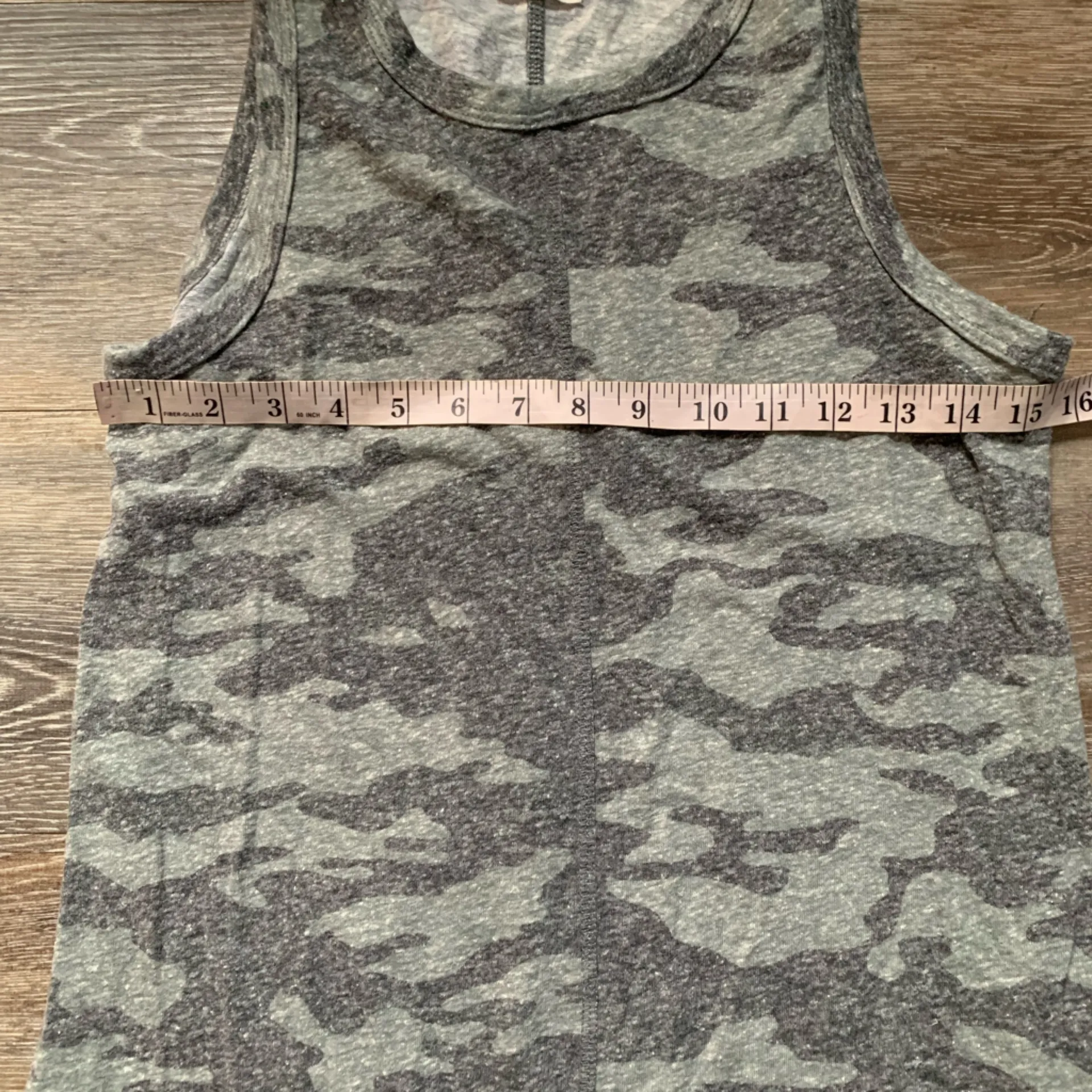 Thread & Supply Gray Green Camouflage Linen Blend Midi Dress L Size L - Image 3