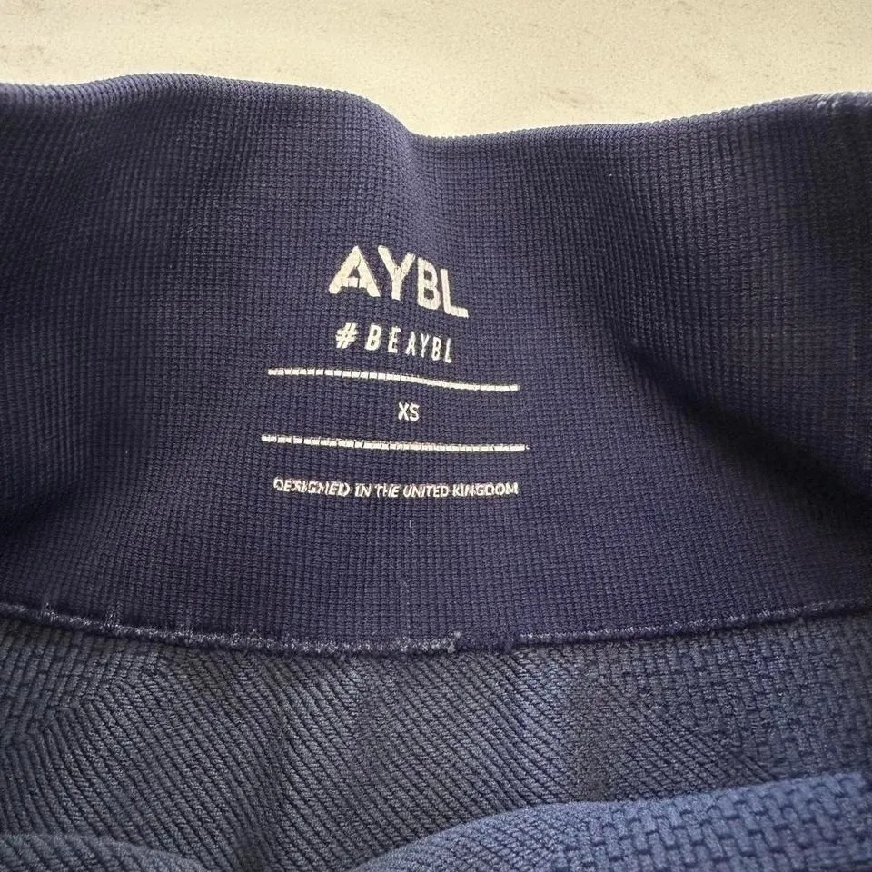 AYBL Womens V2 Seamless Training Compression Shorts XS Blue Training High Waist - Image 7